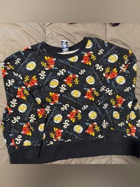 EUC DISNEY Vault Collection 25th Anniversary Sorcerer Mickey AOP Sweatshirt 2X